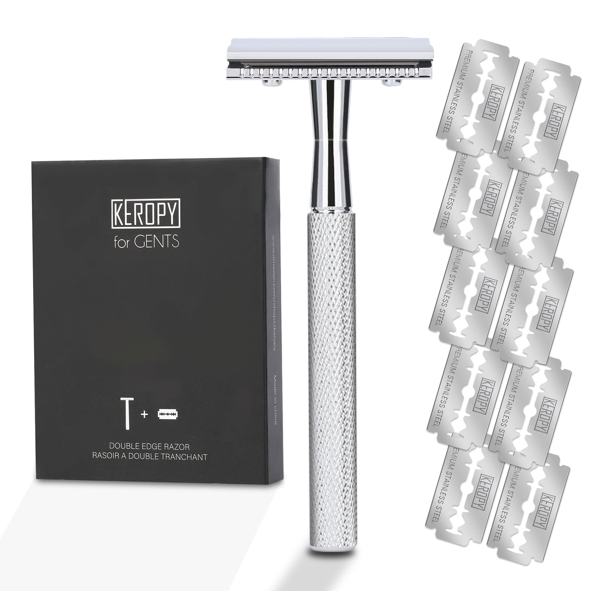 Amazon.com: KEROPY Single Blade Safety Razor With 10 Premium